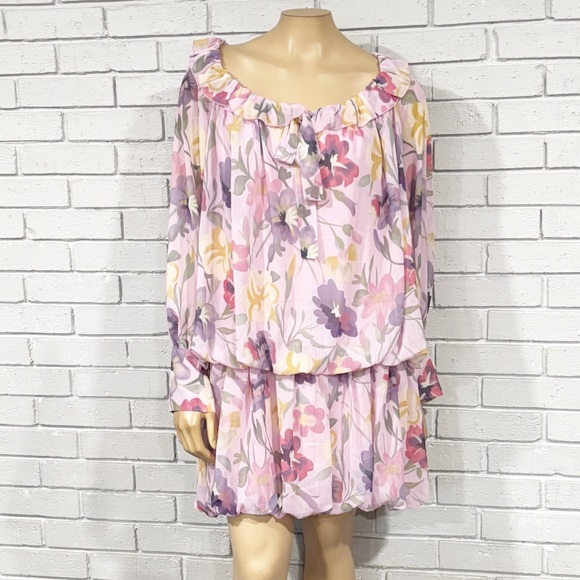 Anthropologie Mare Mare Floral‎ Chiffon Dress - Picture 4 of 9